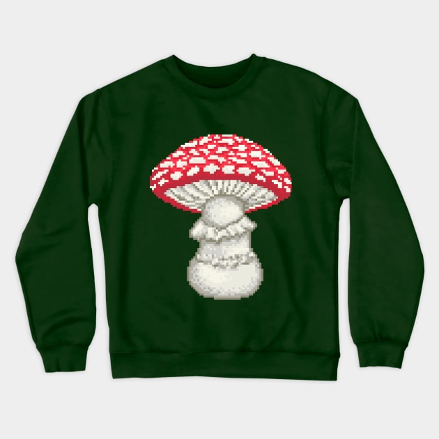 Pixel Fly Agaric Crewneck Sweatshirt by Rivkah